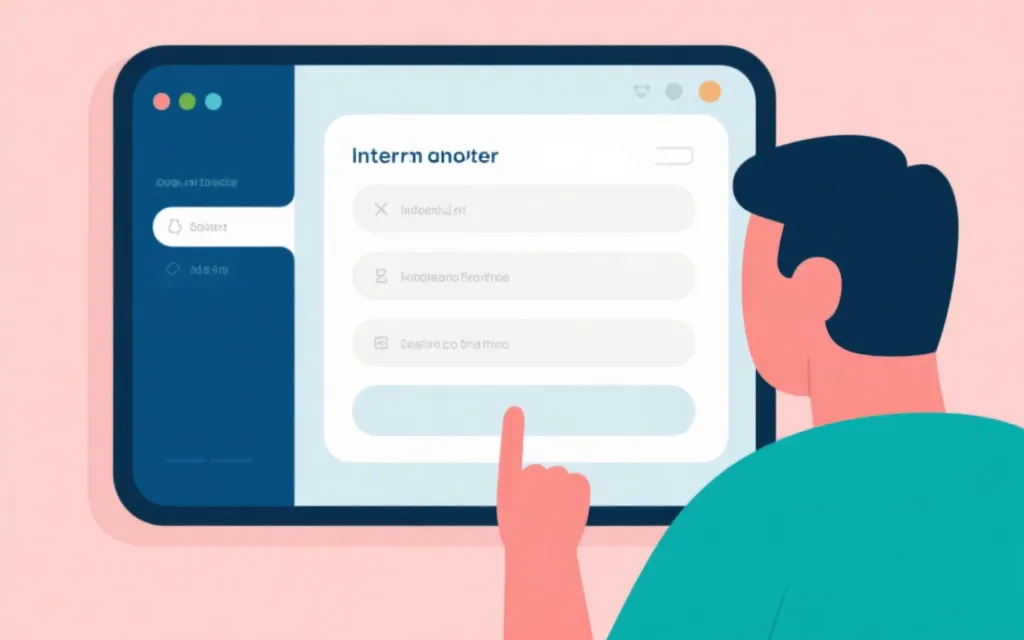 界面流程引导插画